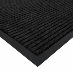 Коврик придверный 80&times;120 см, ЧЕРНЫЙ, влаго-грязезащитный, 450 г/<wbr/>м<sup>2</sup>, ребристый, PRIMILA (ПРИМИЛА) EXTRA, 701030