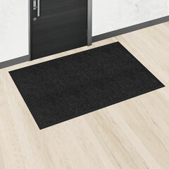 Коврик придверный 80&times;120 см, ЧЕРНЫЙ, влаго-грязезащитный, 450 г/<wbr/>м<sup>2</sup>, ребристый, PRIMILA (ПРИМИЛА) EXTRA, 701030
