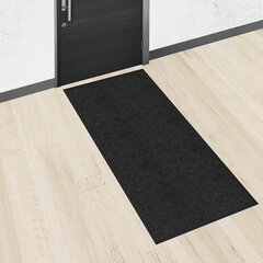 Коврик придверный 90&times;150 см, ЧЕРНЫЙ, влаго-грязезащитный, 450 г/<wbr/>м<sup>2</sup>, ребристый, PRIMILA (ПРИМИЛА) EXTRA, 701031