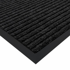 Коврик придверный 90&times;150 см, ЧЕРНЫЙ, влаго-грязезащитный, 450 г/<wbr/>м<sup>2</sup>, ребристый, PRIMILA (ПРИМИЛА) EXTRA, 701031