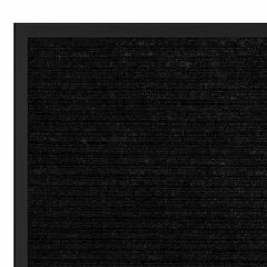 Коврик придверный 50&times;80 см, ЧЕРНЫЙ, влаго-грязезащитный, 430 г/<wbr/>м<sup>2</sup>, ребристый, ЛЮБАША СТАНДАРТ, 701032