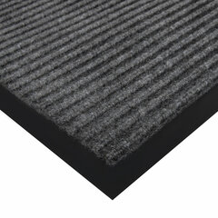 Коврик придверный 50&times;80 см, СЕРЫЙ, влаго-грязезащитный, 430 г/<wbr/>м<sup>2</sup>, ребристый, ЛЮБАША СТАНДАРТ, 701033