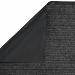 Коврик придверный 90&times;150 см, СЕРЫЙ, влаго-грязезащитный, 430 г/<wbr/>м<sup>2</sup>, ребристый, ЛЮБАША СТАНДАРТ, 701039