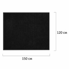 Коврик придверный 120&times;150 см, ЧЕРНЫЙ, влаго-грязезащитный, 430 г/<wbr/>м<sup>2</sup>, ребристый, ЛЮБАША СТАНДАРТ, 701040
