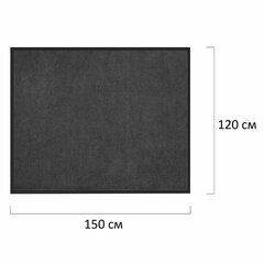 Коврик придверный 120&times;150 см, СЕРЫЙ, влаго-грязезащитный, 430 г/<wbr/>м<sup>2</sup>, ребристый, ЛЮБАША СТАНДАРТ, 701041