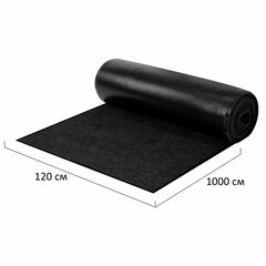 Коврик ДОРОЖКА 1,2&times;10 м, ЧЕРНЫЙ, влаго-грязезащита, 430 г/<wbr/>м<sup>2</sup>, ребристая, LAIMA EXPERT, 701045