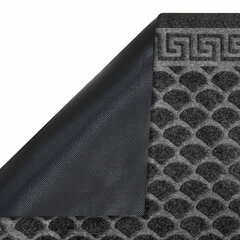 Коврик придверный 60&times;90 см, СЕРЫЙ, грязезащитный, 430 г/<wbr/>м<sup>2</sup>, ПОЛУКРУГ, фактурный рисунок ЧЕШУЙКИ, ЛЮБАША, 701052