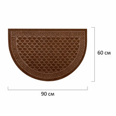 Коврик придверный 60&times;90 см, ВЕНГЕ, грязезащитный, 430 г/<wbr/>м<sup>2</sup>, ПОЛУКРУГ, фактурный ЧЕШУЙКИ, ЛЮБАША, 701053