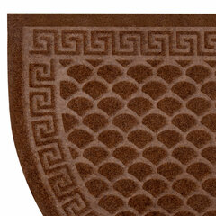 Коврик придверный 60&times;90 см, ВЕНГЕ, грязезащитный, 430 г/<wbr/>м<sup>2</sup>, ПОЛУКРУГ, фактурный ЧЕШУЙКИ, ЛЮБАША, 701053