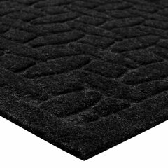 Коврик придверный 60&times;90 см, ЧЕРНЫЙ, грязезащитный, 430 г/<wbr/>м<sup>2</sup>, фактурный рисунок АЛМАЗ, ЛЮБАША, 701054