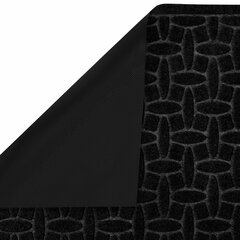 Коврик придверный 60&times;90 см, ЧЕРНЫЙ, грязезащитный, 430 г/<wbr/>м<sup>2</sup>, фактурный рисунок АЛМАЗ, ЛЮБАША, 701054
