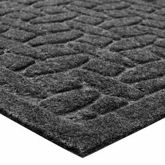 Коврик придверный 60&times;90 см, СЕРЫЙ, грязезащитный, 430 г/<wbr/>м<sup>2</sup>, фактурный рисунок АЛМАЗ, ЛЮБАША, 701055