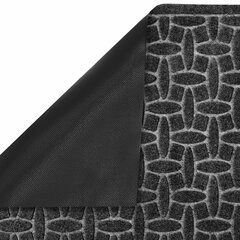 Коврик придверный 60&times;90 см, СЕРЫЙ, грязезащитный, 430 г/<wbr/>м<sup>2</sup>, фактурный рисунок АЛМАЗ, ЛЮБАША, 701055