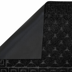 Коврик придверный 40&times;60 см, ЧЕРНЫЙ, грязезащитный, 430 г/<wbr/>м<sup>2</sup>, фактурный рисунок ЧЕШУЙКИ, ЛЮБАША, 701057