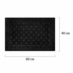 Коврик придверный 40&times;60 см, ЧЕРНЫЙ, грязезащитный, 430 г/<wbr/>м<sup>2</sup>, фактурный рисунок ЧЕШУЙКИ, ЛЮБАША, 701057