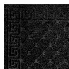 Коврик придверный 60&times;90 см, ЧЕРНЫЙ, грязезащитный, 430 г/<wbr/>м<sup>2</sup>, фактурный рисунок ЧЕШУЙКИ, ЛЮБАША, 701060