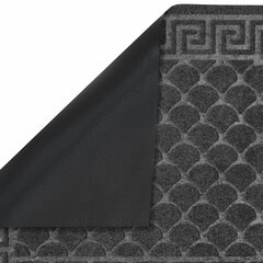 Коврик придверный 60&times;90 см, СЕРЫЙ, грязезащитный, 430 г/<wbr/>м<sup>2</sup>, фактурный рисунок ЧЕШУЙКИ, ЛЮБАША, 701061
