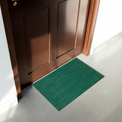 Коврик придверный 45&times;60 см, ЗЕЛЕНЫЙ пластиковый грязезащитный, толщина 10 мм, &laquo;ТРАВКА&raquo;, PRIMILA (ПРИМИЛА), 701065