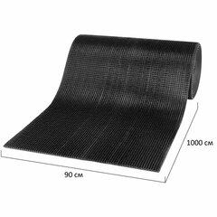 Коврик ДОРОЖКА 0,9&times;10 м, &laquo;ТРАВКА&raquo; ЧЕРНЫЙ пластиковый грязезащитный, щетина 10 мм, LAIMA EXPERT, 701070