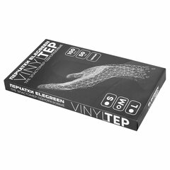 Перчатки одноразовые эластомер TPE, КОМПЛЕКТ 50 пар (100 штук), M (средний), черные, ELEGREEN