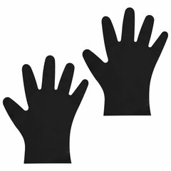 Перчатки одноразовые эластомер TPE, КОМПЛЕКТ 50 пар (100 штук), L (большие), черные, ELEGREEN