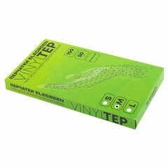 Перчатки одноразовые эластомер TPE, КОМПЛЕКТ 50 пар (100 штук), M (средний), прозрачные, ELEGREEN