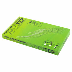 Перчатки одноразовые эластомер TPE, КОМПЛЕКТ 50 пар (100 штук), L (большие), прозрачные, ELEGREEN