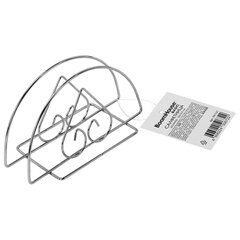Салфетница 13&times;7&times;6 см, ассорти 3 дизайна, хром, металл, BOOMHOUSE (БУМХАУС) BASIC, 701121