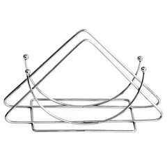Салфетница 13&times;7&times;6 см, ассорти 3 дизайна, хром, металл, BOOMHOUSE (БУМХАУС) BASIC, 701121