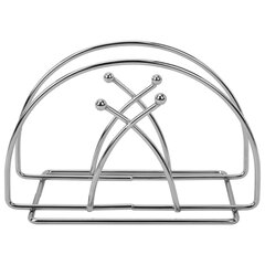 Салфетница 13&times;7&times;6 см, ассорти 3 дизайна, хром, металл, BOOMHOUSE (БУМХАУС) BASIC, 701121