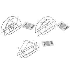 Салфетница 13&times;7&times;6 см, ассорти 3 дизайна, хром, металл, BOOMHOUSE (БУМХАУС) BASIC, 701121