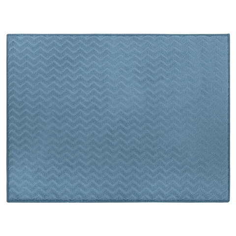 Коврик для сушки посуды из микрофибры, 38х50 см, тиснение, "ЗИГЗАГ", СИНИЙ, 320 г/м2, BOOMHOUSE (БУМХАУС), 701151 - фото 4