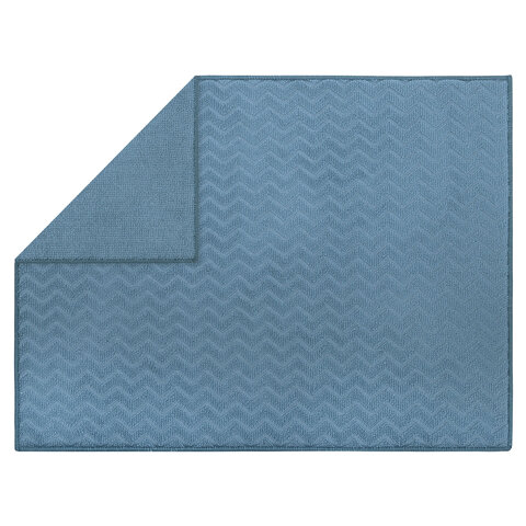 Коврик для сушки посуды из микрофибры, 38х50 см, тиснение, "ЗИГЗАГ", СИНИЙ, 320 г/м2, BOOMHOUSE (БУМХАУС), 701151 - фото 9