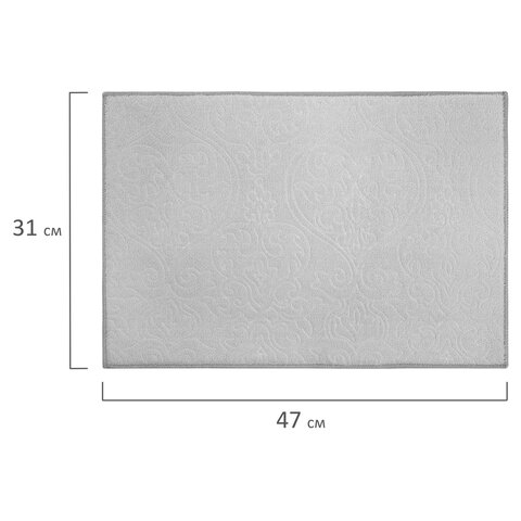Коврик для сушки посуды из микрофибры, 31х47 см, тиснение "ОРНАМЕНТ" СЕРЫЙ, 330 г/м2, BOOMHOUSE (БУМХАУС), 701153 - фото 10