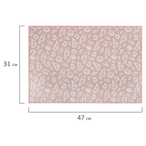 Коврик для сушки посуды из микрофибры, 31х47 см, "КОФЕ", 440 г/м2, BOOMHOUSE (БУМХАУС), 701155 - фото 10