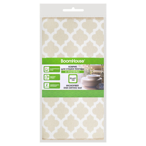 Коврик для сушки посуды из микрофибры, 31х47 см, "МАРОККАНСКИЙ УЗОР", 440 г/м2, BOOMHOUSE (БУМХАУС), 701157 - фото 2