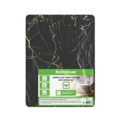 Коврик для сушки посуды NANO 30&times;40 см, МРАМОР ЧЕРНЫЙ влаговпитывающий, нескользящий, BOOMHOUSE (БумХаус), 701160