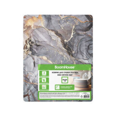 Коврик для сушки посуды NANO 40&times;50 см, МРАМОР СЕРЫЙ влаговпитывающий, нескользящий, BOOMHOUSE (БумХаус), 701165