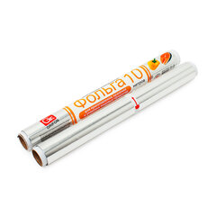 Фольга алюминиевая универсальная с тиснением, в пленке, 29 см х 10 м, 12 мкм, GRIFON