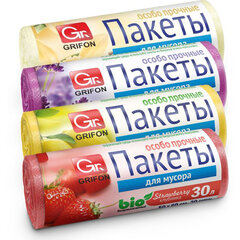 Мешки для мусора "Арома" 30 л, в рулоне, ассорти 20 шт., ПНД, 26х53,5 см, 9 мкм, GRIFON