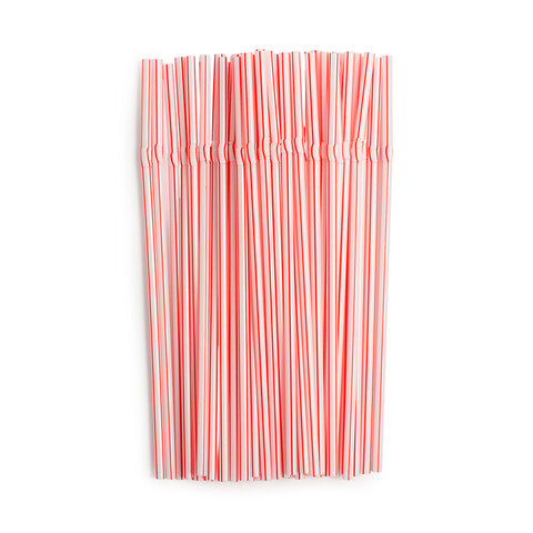 Трубочки для коктейлей гофрированные пластиковые 5х210 мм, белые с красной полоской, 50 шт., GRIFON, 105-050 - фото 3