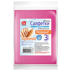 Салфетки из вискозы MINI, 30&times;26 см, 70 г/<wbr/>м<sup>2</sup>, КОМПЛЕКТ 3 шт., GRIFON