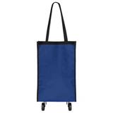 Сумка хозяйственная на колесах складная 50x32x15 см, 24 л, до 15 кг, Оксфорд 600D, синяя, ЛЮБАША, 701402