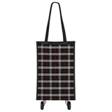 Сумка хозяйственная на колесах складная 50x32x15 см, 24 л, до 15 кг, Оксфорд 600D, шотландка, ЛЮБАША, 701403