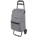 Сумка-тележка хозяйственная 92x35x28 см, объем 34 л, до 30 кг, Оксфорд 300D, серая, BOOMHOUSE (БУМХАУС), 701416