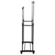 Вешалка для плечиков двухъярусная BOOMHOUSE (БУМХАУС) GR-003 (В900-1600xШ800xГ400 мм), пластик/металл, черный/хром, 701438