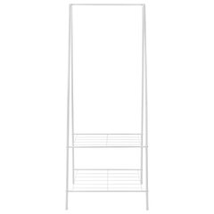 Вешалка для плечиков BOOMHOUSE (БУМХАУС) GR-004 (В1530xШ600xГ360 мм), 2 полки, металл, белая, 701440
