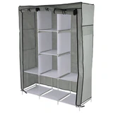 Шкаф для одежды с чехлом BOOMHOUSE (БУМХАУС) WB-002 (В1660хШ1250хГ440 мм), 8 полок, металлический каркас, серый, 701447
