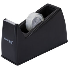 Диспенсер для клейкой ленты шириной до 26 мм, ЧЕРНЫЙ (лента в подарок!), утяжеленный большой, BRAUBERG, 701459