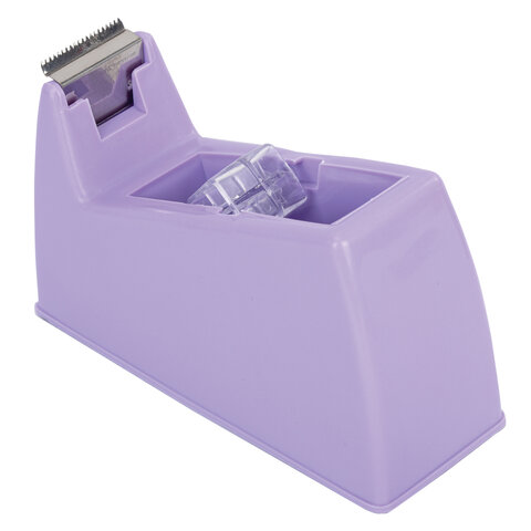 Диспенсер для клейкой ленты ЛАВАНДОВЫЙ (Лента в Подарок!), утяжеленный большой, BRAUBERG, 701460